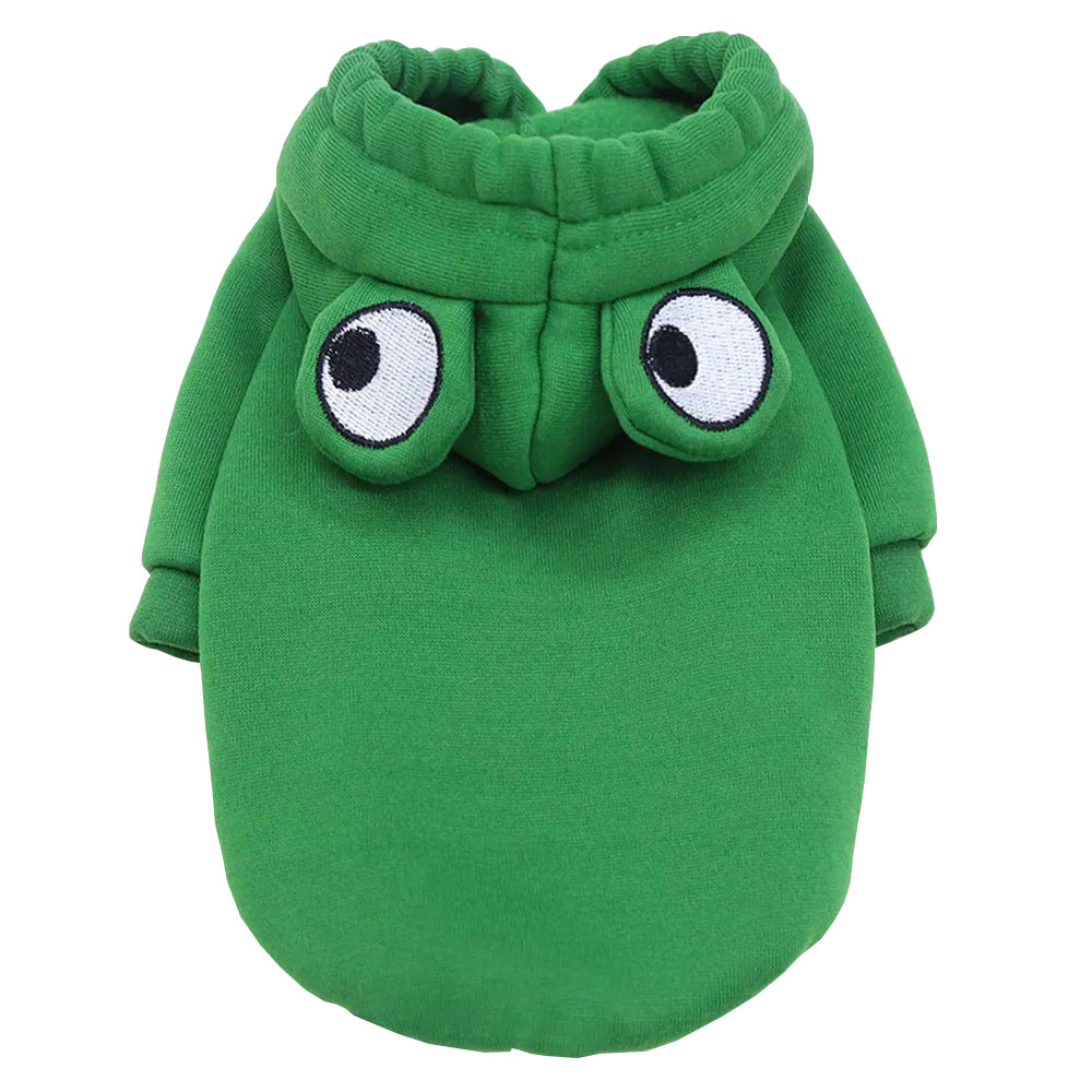 Doucement chaud vêtements de chat pour petits chiens chats drôle Halloween Cosplay Frog costume Kitten Crea