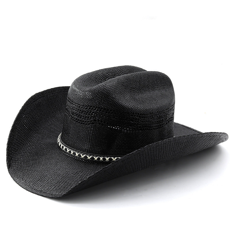 Chapeau de cowboy tissé à la main pour hommes