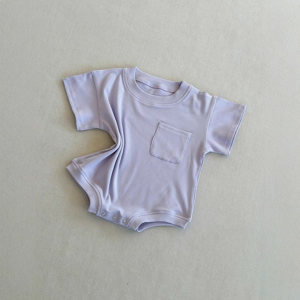 Bébé Été Manche courte Coupe en triangle lisse