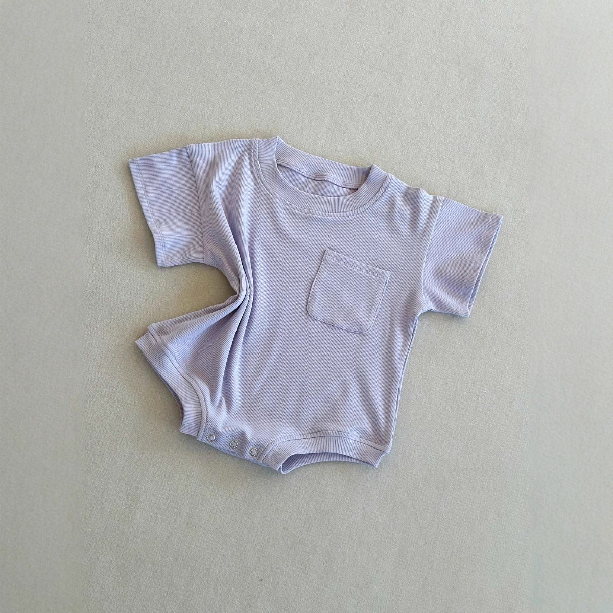 Bébé Été Manche courte Coupe en triangle lisse
