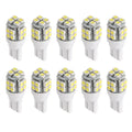 10Pcs 12V T10 LED Ampoule Wedge Base Intérieur Dome Carte Lumières LED Plaque de licence Trunk S