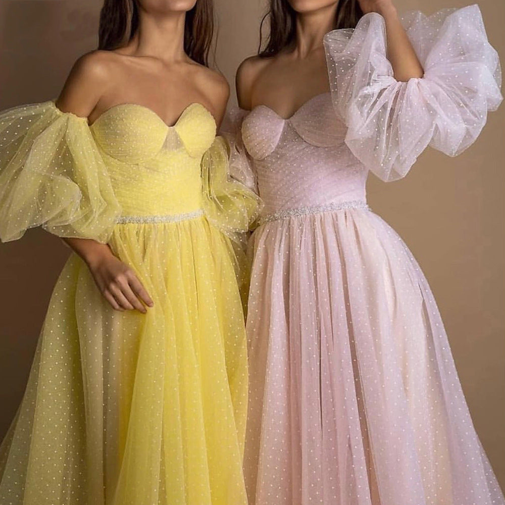 Le soir Tube Gown Top Retro Lanterne Fil de lumière