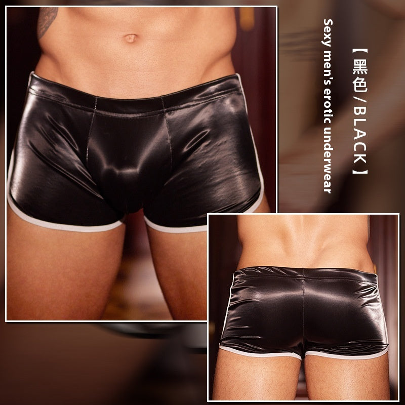 Slips de boxeur pour hommes Cuir Tendance sexy