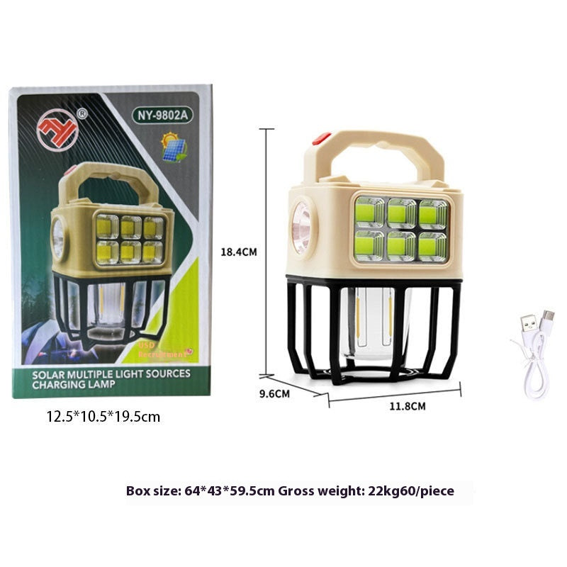 Solar Camping Portable Camping Lampe Extérieur Multifonctionnel Tente Lumière