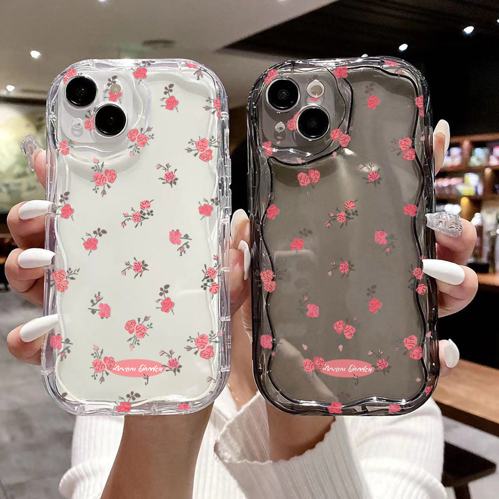 Rose rouge motif floral applicable à 16promax cas de téléphone