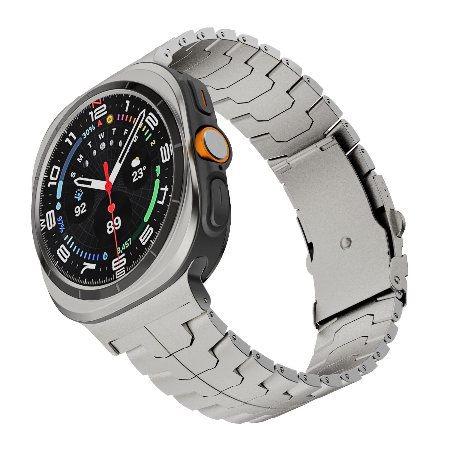 Simple Casual Pure Titanium Bracelet solide en métal