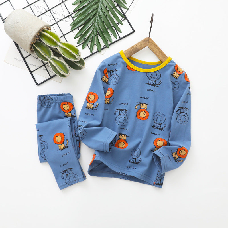 Vêtements d'automne pour enfants et pantalons longs Coton Sous-vêtements pour enfants d'âge moyen S