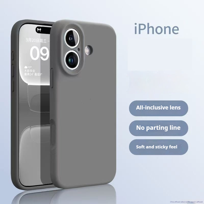 Boîtier de téléphone en silicone liquide de couleur solide simple