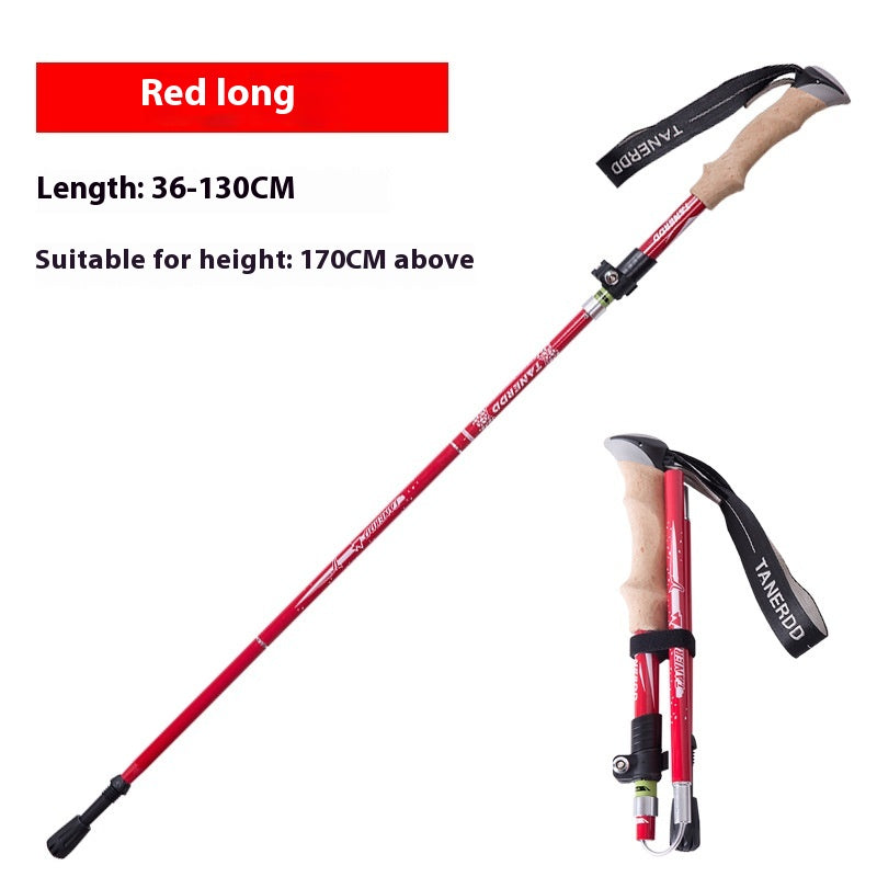 Outdoor Alpenstock Ultra léger Retractable Randonnée pliante