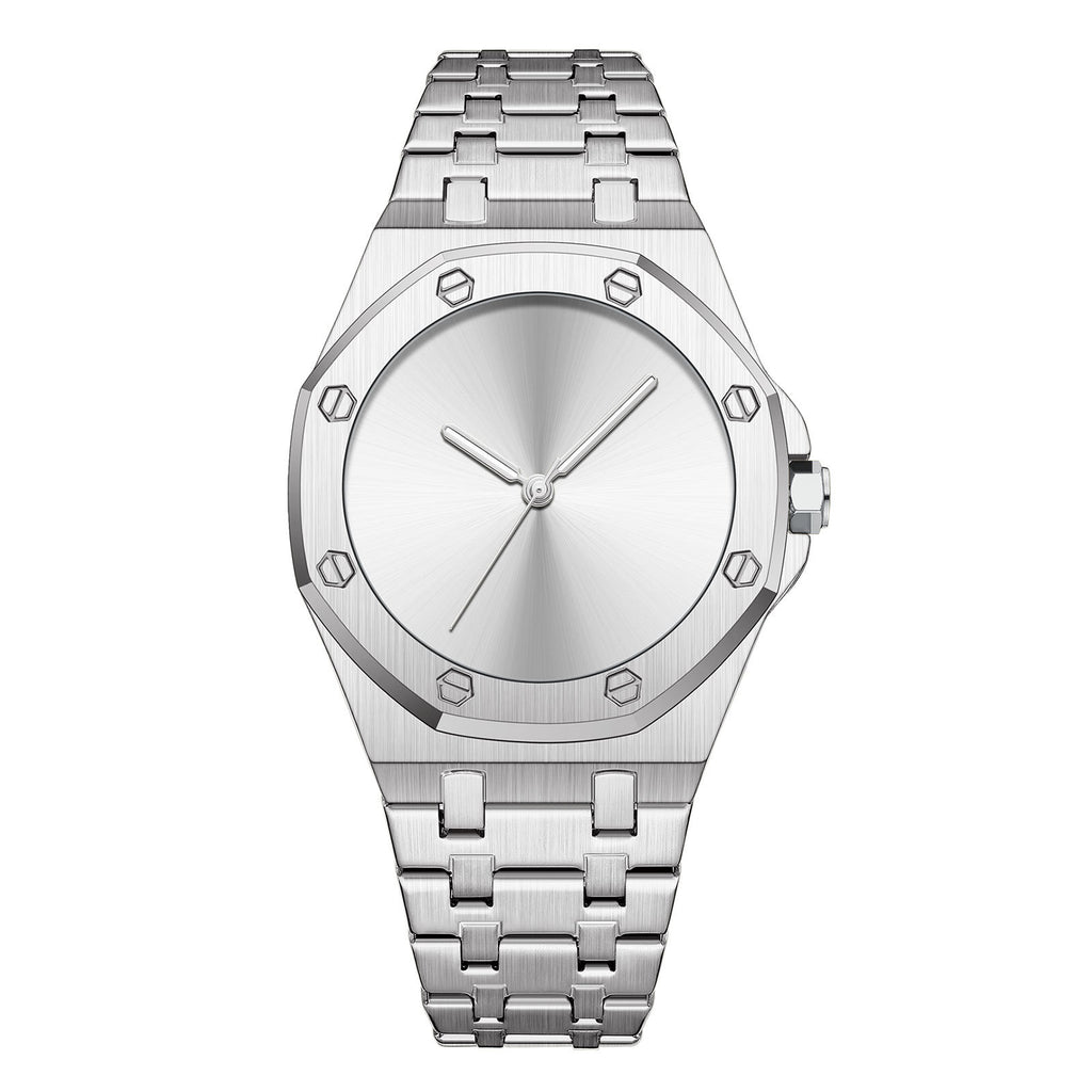 Simple Smooth-surface Octagonal Waterproof Quartz Mens Watch