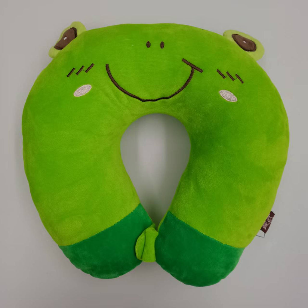 Mignon vert grenouille Ushape cou Oreiller de voyage