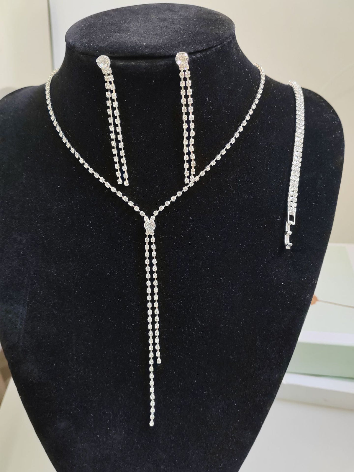 Collier à chaîne en strass brillant