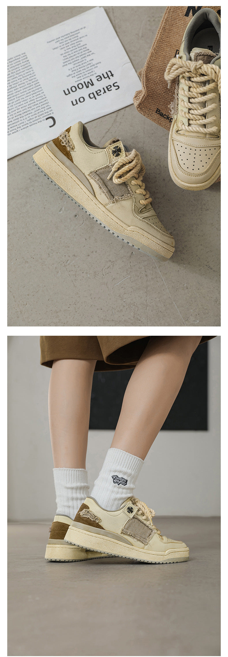 Chaussure de skate vintage couple d'été