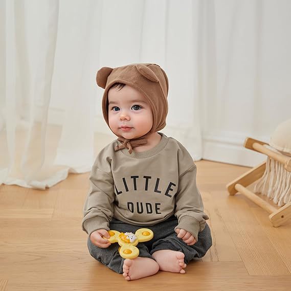 Crew-neck long-sleeve pants and hoodies