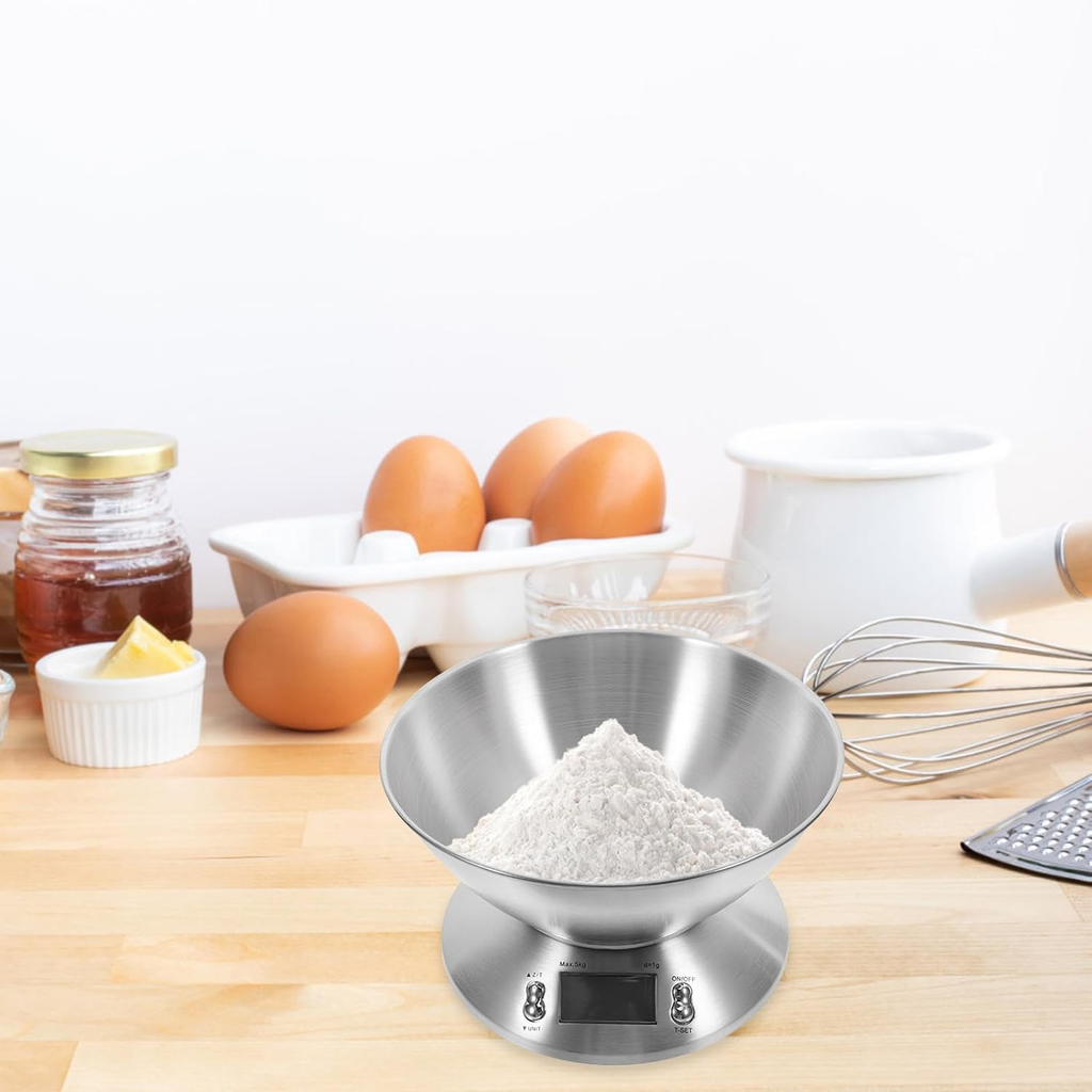 Échelle de cuisine électronique en acier inoxydable compact - Échelle alimentaire de grande capacité - Convient Fo