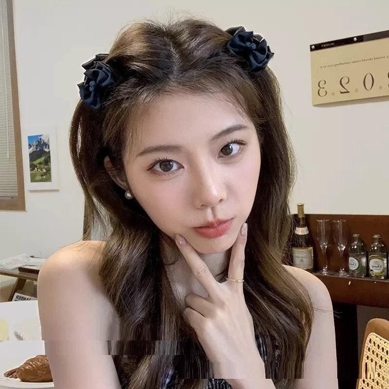 Sweet Satin Bow Accessoires de cheveux Grip petite taille