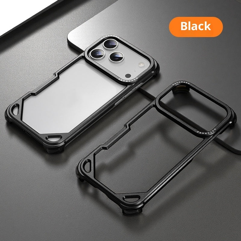 Convient pour 1716promax Seahorse Buckle Frame with Lens Phone Case 15 Metal