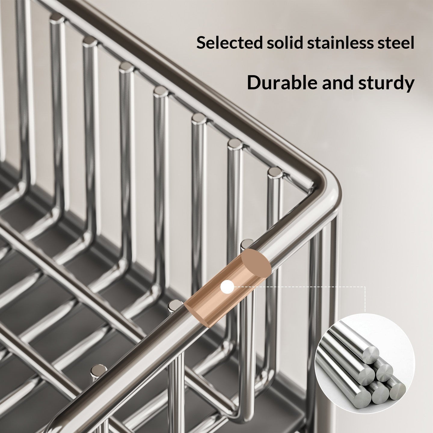 Kitchen Acier inoxydable Dishwhabil Porte-clac de séchage