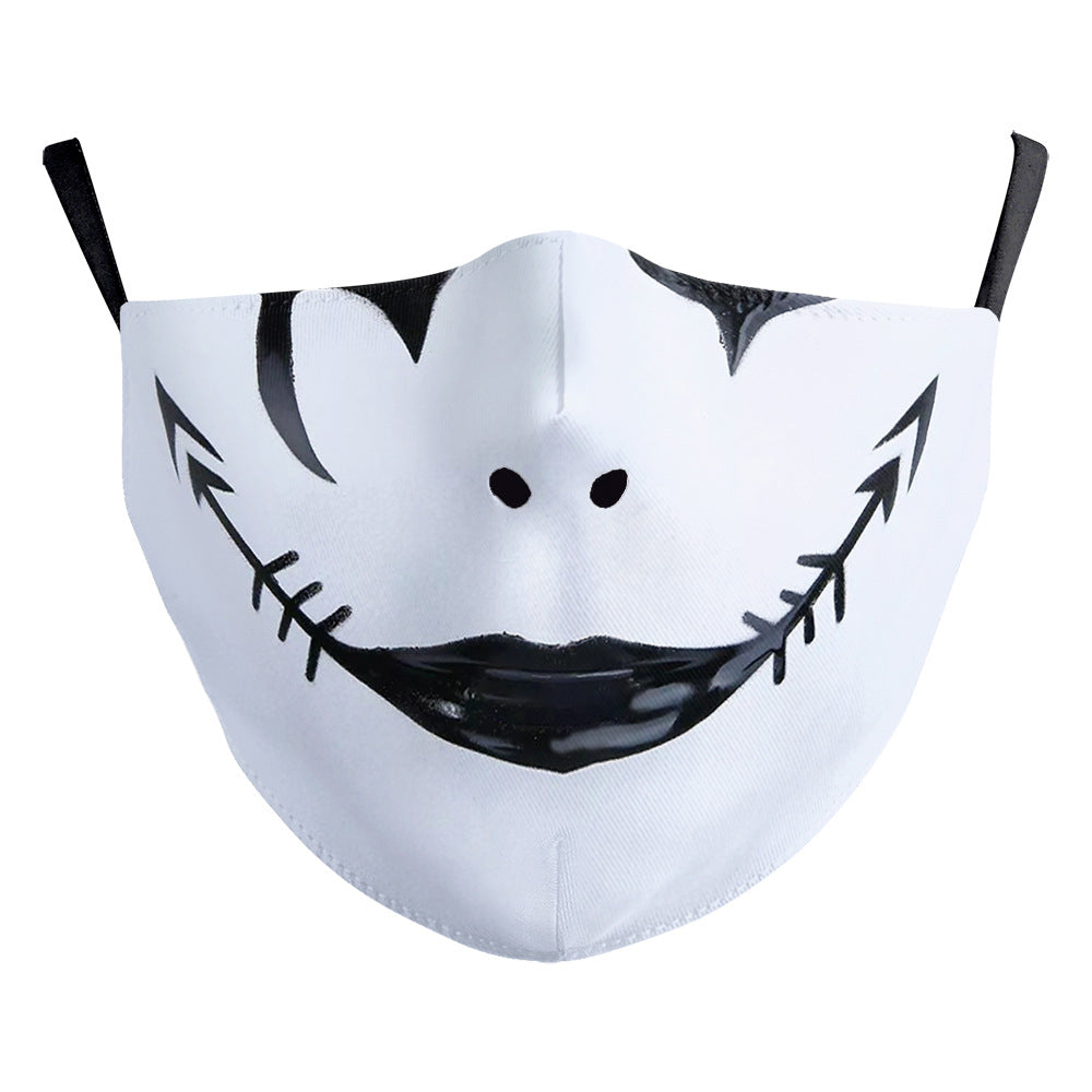 Impression numérique Clown d'Halloween Drôle Double masque de poussière extérieure