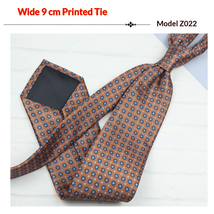 Tie vintage imprimé casual