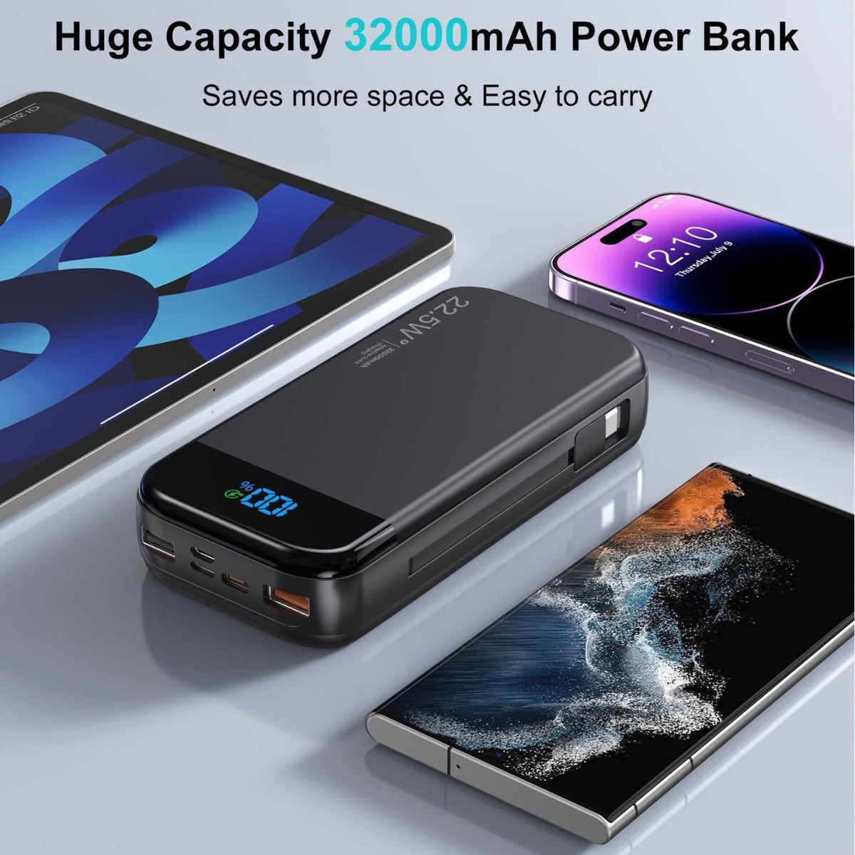 PSE Power Bank fast charging 32000mAh large capacity