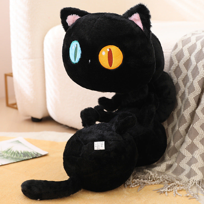 Oreiller de chat hétérochromatique pour le sommeil des jambes