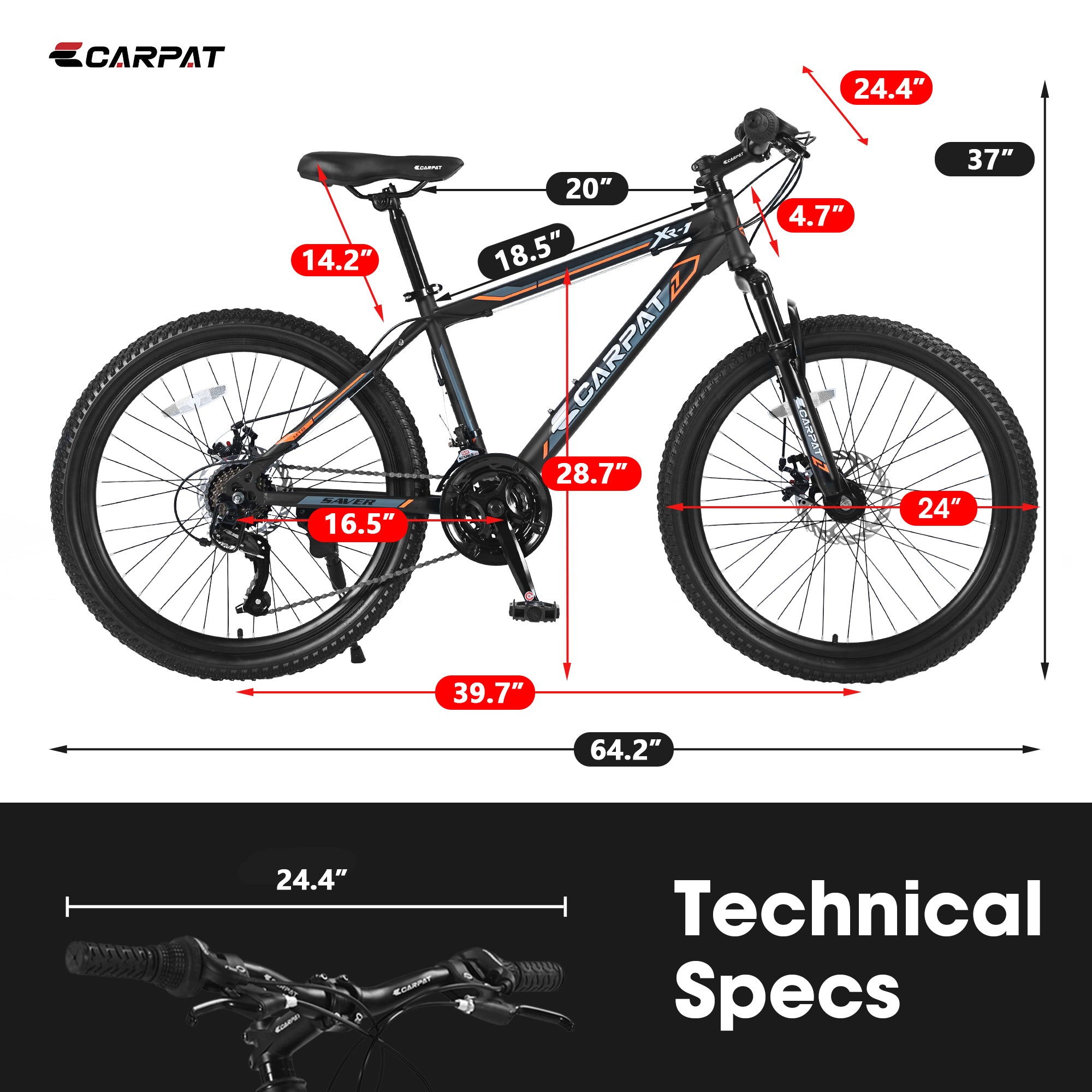 S24102 24 pouces VTT garçons filles
