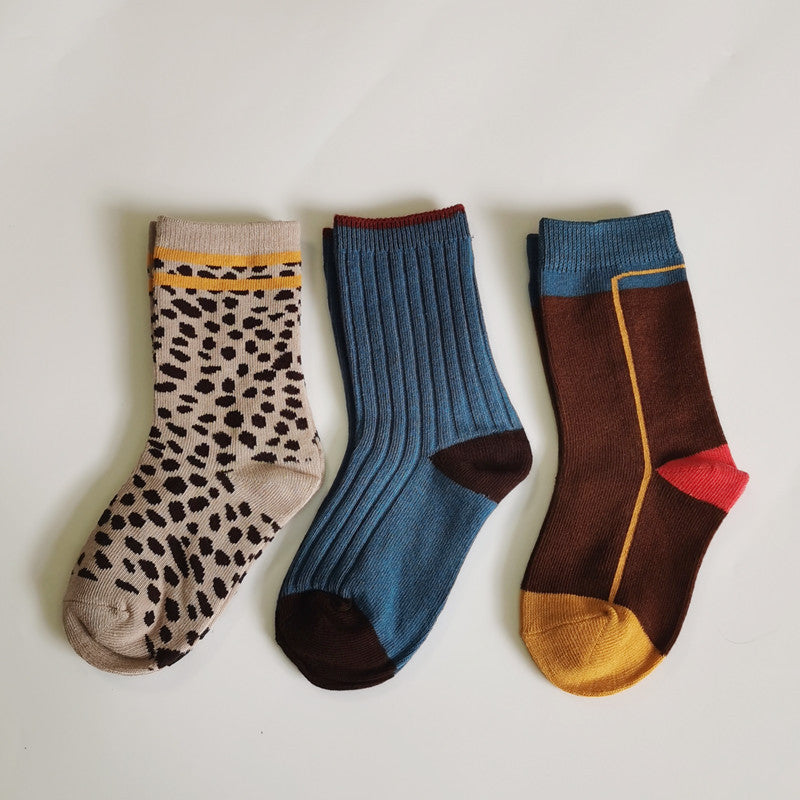 Leopard-print Plaid Coffee-colored chaussons enfants