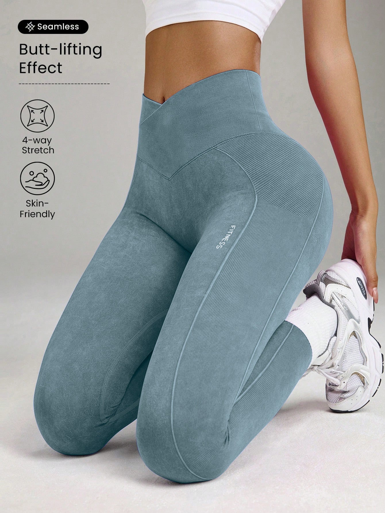 Pantalons de yoga serrés sans couture à lame de sable