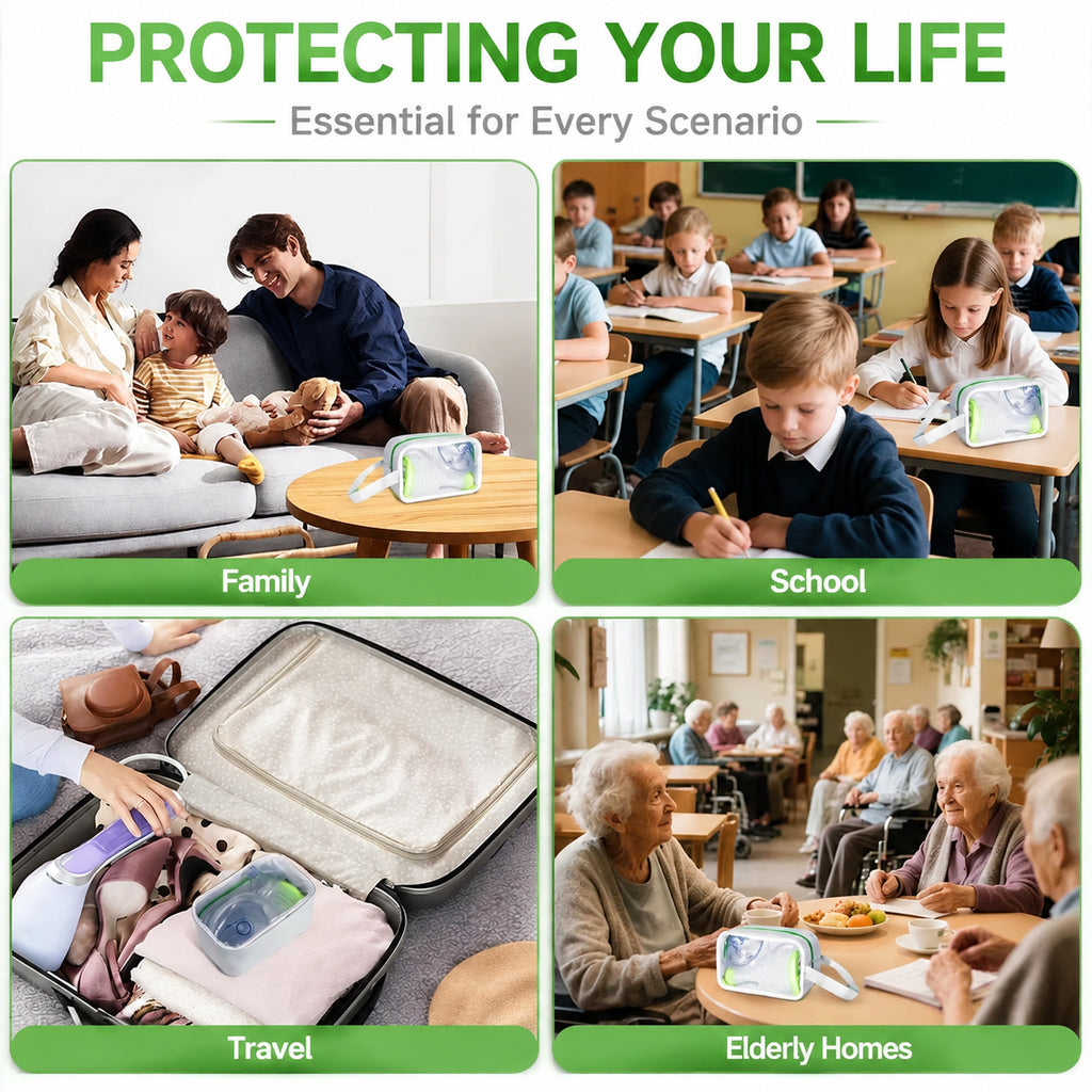 Dispositif anti-choc pour adultes et enfants Kit d'urgence d'aspiration d'air avec masques Eco-friendl