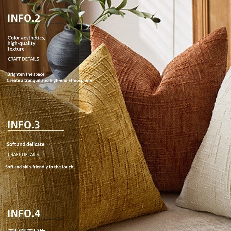 Oreiller à jet maison Chenille section bambou