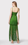 Green Halter Spaghetti Straps Tassel Diner Ball Robe
