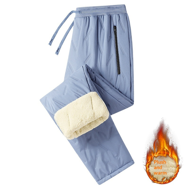 Pantalons de coton doublés de peau de mouton et d'eau froide