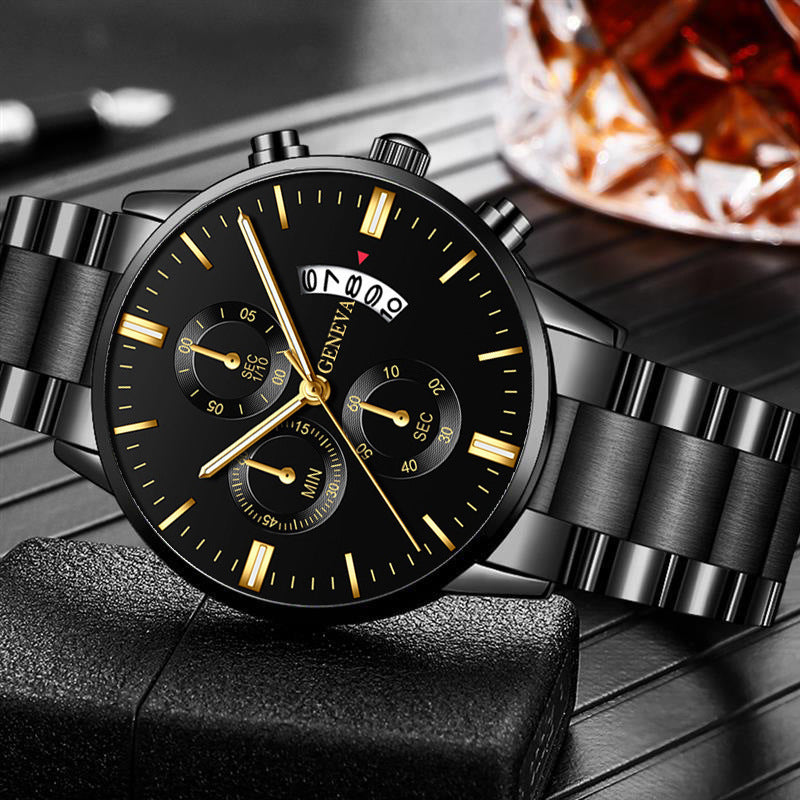 Calendrier Montres en acier Montres en quartz pour hommes