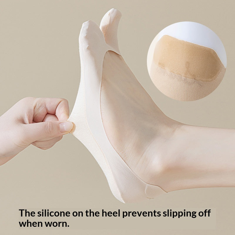 Chaussettes à deux orteils à faible coupe, absorbant la sueur invisible et désodorisant