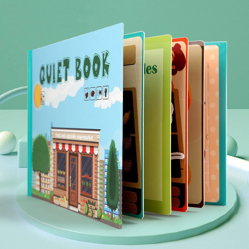 Stickers Lumières pour enfants Livre silencieux Jardin d'enfants occupé Livre fait main Matériel passé