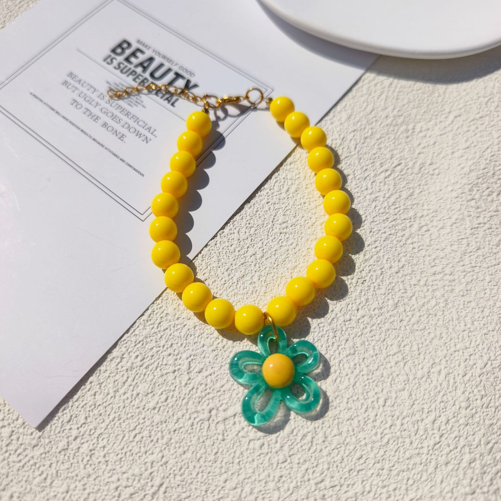 Collier dopamine perle de fleurs