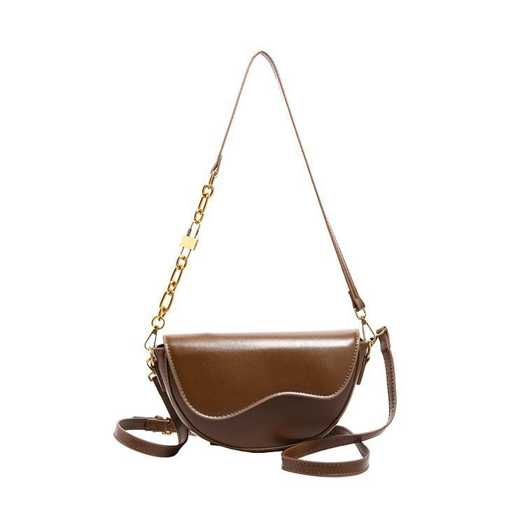 Petit sac à épaule carré minimaliste Saddle
