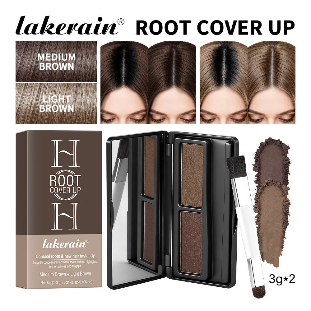 Palette de Contour de Cheveux Poudre de Coiffure Double Couleur Poudre de Contour