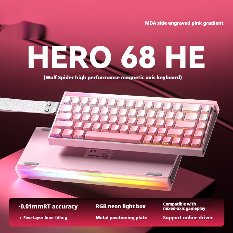 Magnetic Axis Keyboard Manufacturing Machinery Wired RGB Lamp Effect Home Office