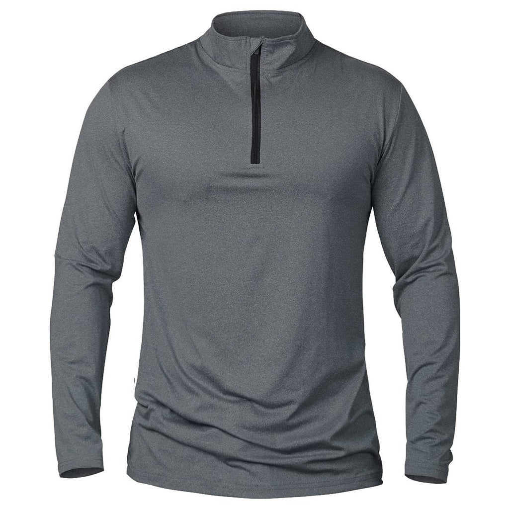 Pullover pour hommes d'Amazon Long Sleeve Sports Leisure Half Zipper Golf Long Sleeve Solid Color