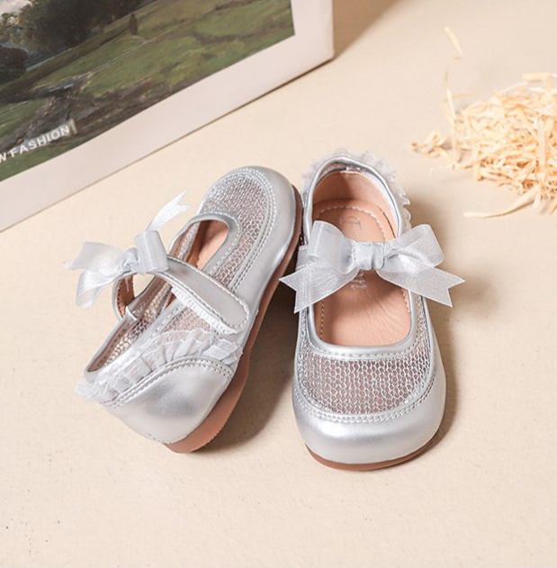 Filles' Mode Mesh Soft Sole Anti Slip Dentelle Bow Low Top Princesse simple chaussure
