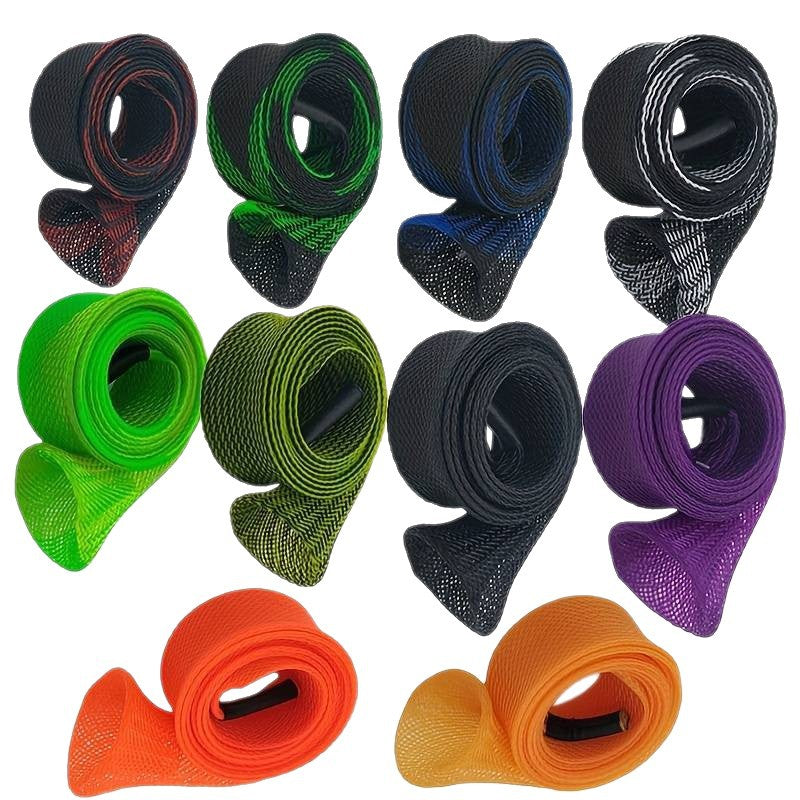 Luya Tige de pêche en PET tissé en nylon Manche