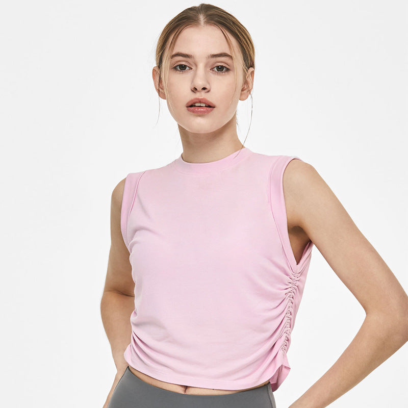 Été Femmes Sports Yoga Tank Top Nylon Fitness Yoga Top