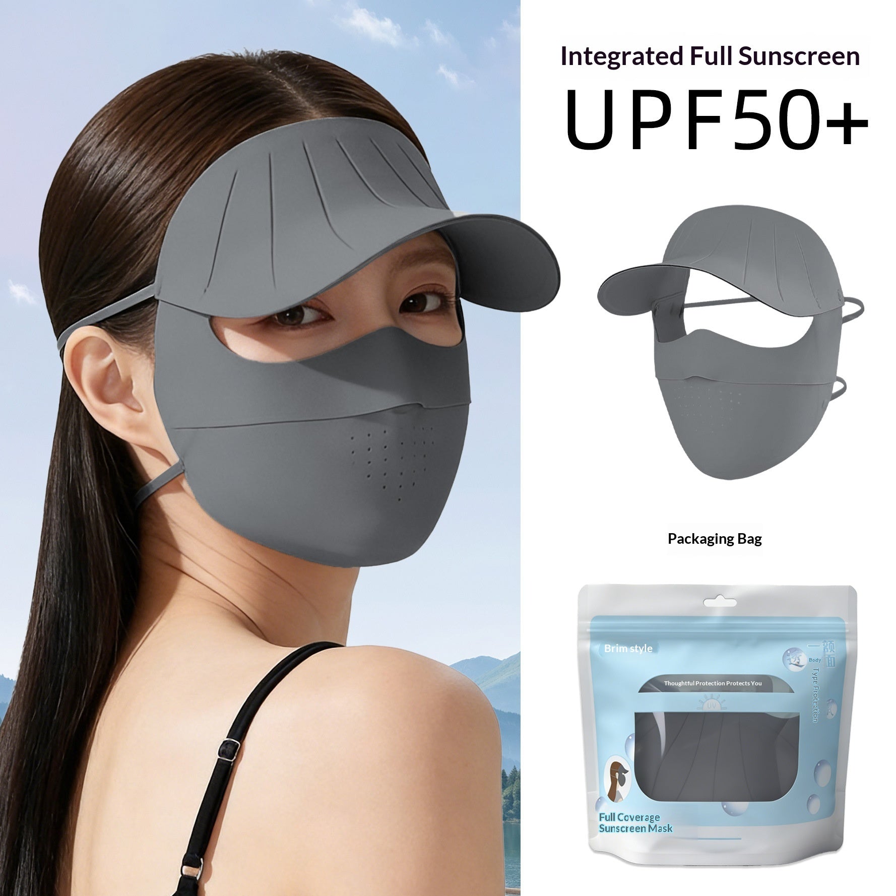 Masque du visage protecteur du soleil d'été pour femmes