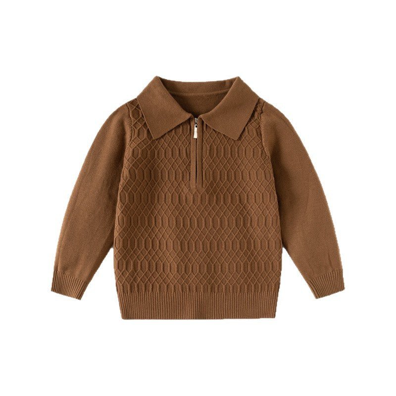 Garçons Plaid tricoté Top avec des motifs floraux