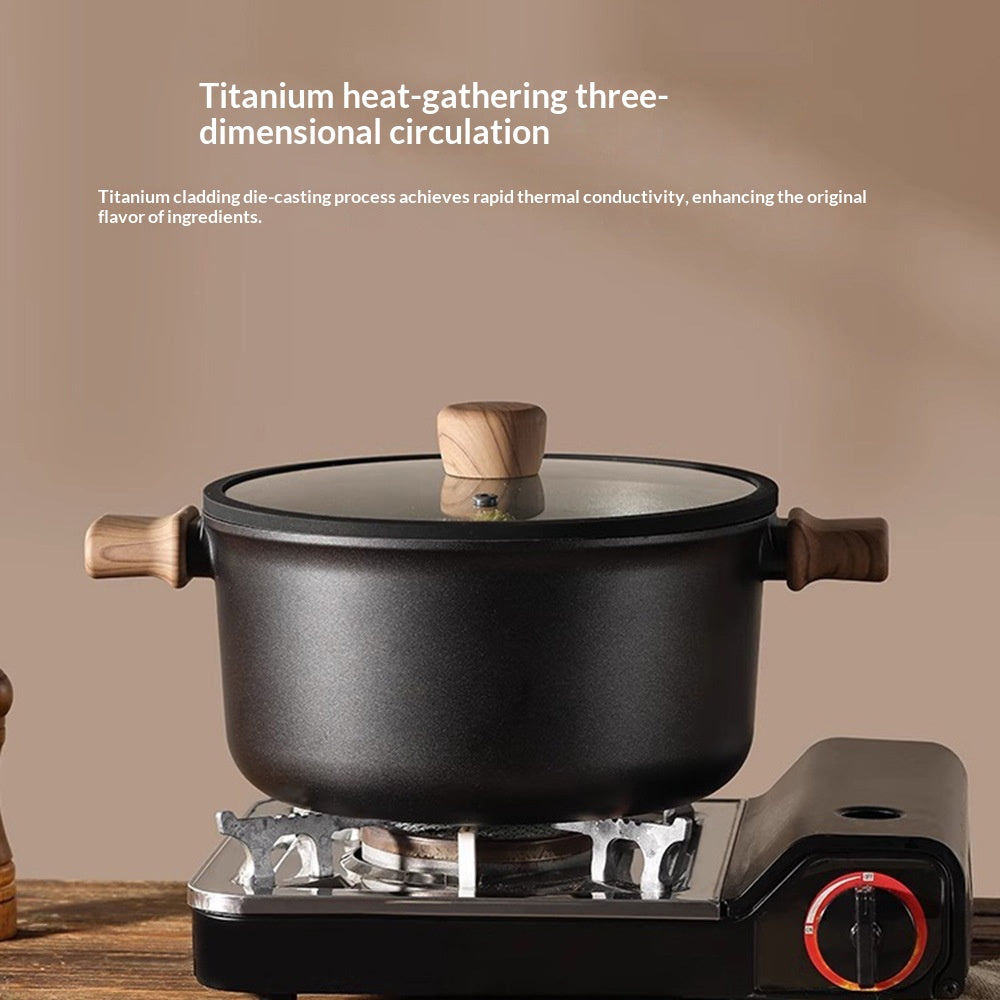 Pot de cuisson universel pour cuisinières à induction à domicile et poêles à gaz
