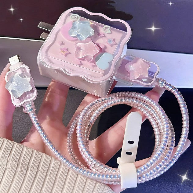 Cartoon Star Phone Cable Protecteur Case