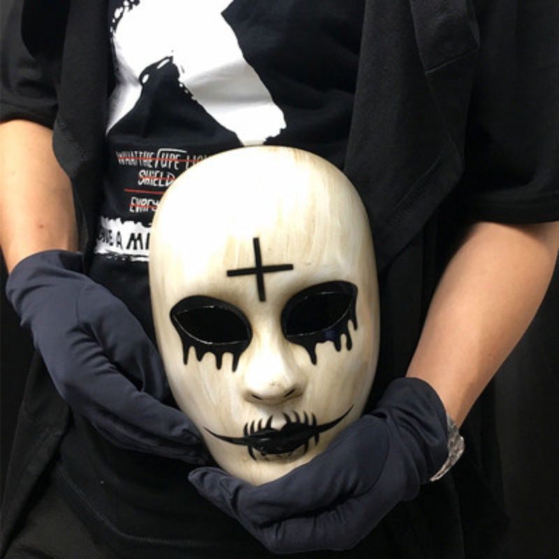 Plan humain clair Homme et femme DIEU Croix Masque d'Halloween