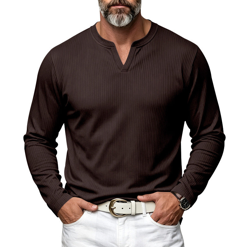 Chandail Casual FallWinter Textured Basting Shirt